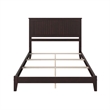 Leo & Lacey Contemporary King Solid Wood Foundation Bed in Espresso