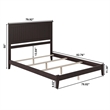 Leo & Lacey Contemporary King Solid Wood Foundation Bed in Espresso