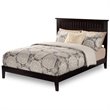 Leo & Lacey Contemporary King Solid Wood Foundation Bed in Espresso