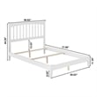 Leo & Lacey Contemporary Full Solid Wood Foundation Bed in White