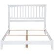 Leo & Lacey Contemporary Full Solid Wood Foundation Bed in White