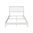 Leo & Lacey Contemporary Full Solid Wood Foundation Bed in White