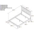 Leo & Lacey Contemporary Full Solid Wood Foundation Bed in White