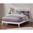 Leo & Lacey Contemporary Full Solid Wood Foundation Bed in White