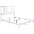 Leo & Lacey Contemporary Full Solid Wood Foundation Bed in White