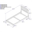 Leo & Lacey Contemporary Twin XL Solid Wood Foundation Bed in Espresso