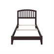 Leo & Lacey Contemporary Twin Solid Wood Foundation Bed in Espresso