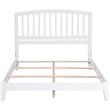 Leo & Lacey Contemporary Queen Solid Wood Foundation Bed in White