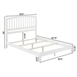 Leo & Lacey Contemporary Queen Solid Wood Foundation Bed in White