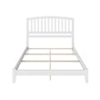 Leo & Lacey Contemporary Queen Solid Wood Foundation Bed in White
