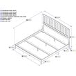 Leo & Lacey Contemporary King Solid Wood Foundation Bed in Walnut
