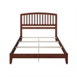 Leo & Lacey Contemporary King Solid Wood Foundation Bed in Walnut