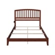 Leo & Lacey Contemporary King Solid Wood Foundation Bed in Walnut