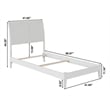 Leo & Lacey Contemporary Twin XL Solid Wood Foundation Bed in White