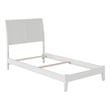Leo & Lacey Contemporary Twin XL Solid Wood Foundation Bed in White
