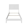 Leo & Lacey Contemporary Twin XL Solid Wood Foundation Bed in White