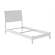 Leo & Lacey Contemporary Twin XL Solid Wood Foundation Bed in White