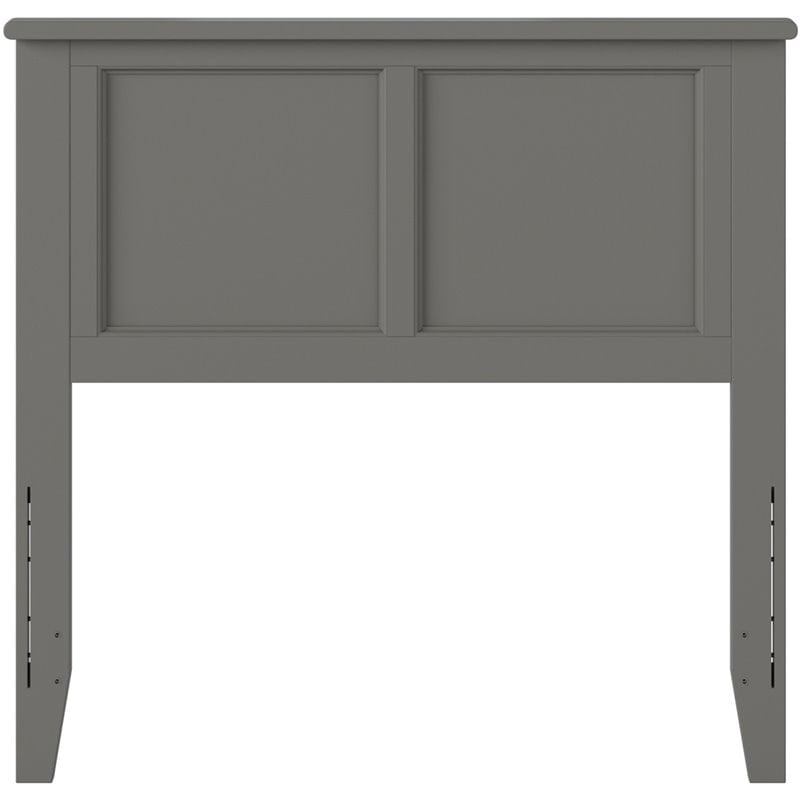 Leo & Lacey Madison Twin Solid Wood Panel Headboard in Grey