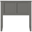 Leo & Lacey Contemporary Twin Solid Wood Panel Headboard in Grey