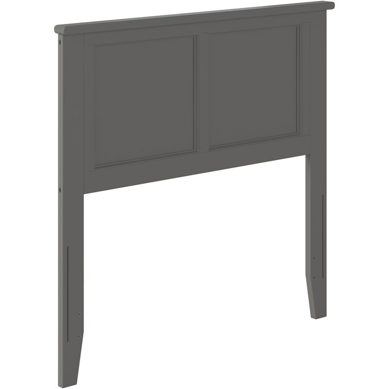 Leo & Lacey Madison Twin Solid Wood Panel Headboard in Grey