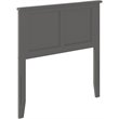 Leo & Lacey Contemporary Twin Solid Wood Panel Headboard in Grey