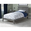 Leo & Lacey Madison Twin XL Solid Wood Foundation Bed in Grey