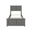 Leo & Lacey Madison Twin XL Wood Foundation Bed with Matching Footboard in Grey