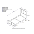 Leo & Lacey Madison Twin XL Wood Foundation Bed with Matching Footboard in Grey