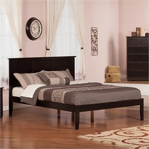 Leo & Lacey Madison Twin Solid Wood Platform Bed in Grey