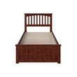 Leo & Lacey Twin Platform Bed with Matching Foot Board with Twin Trundle in Gray