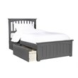 Leo & Lacey Twin Platform Bed with Footboard and 2 Urban Bed Drawers in Gray
