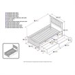 Leo & Lacey Twin Platform Bed with Footboard and 2 Urban Bed Drawers in Gray