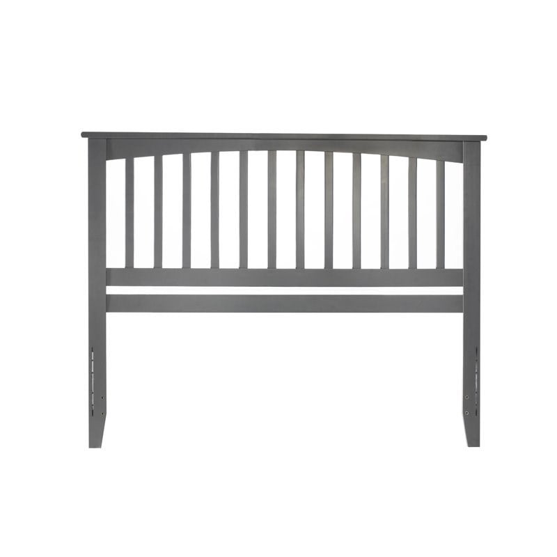 Leo & Lacey Mission Queen Wood Headboard in Grey