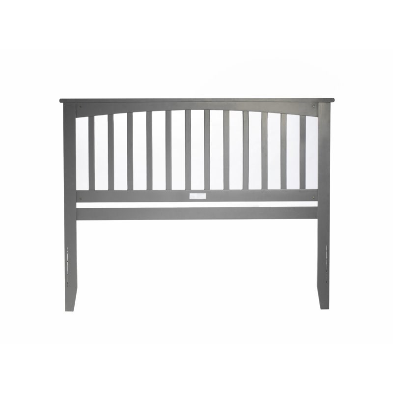 Leo & Lacey Mission Queen Wood Headboard in Grey