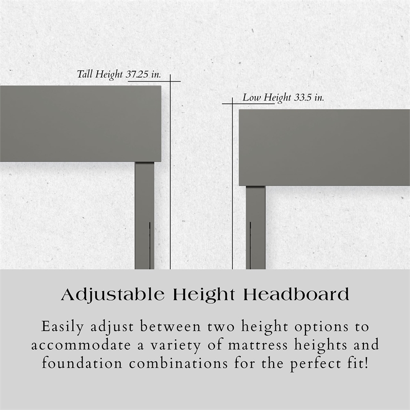 Leo & Lacey Full Platform Bed with Footboard and 2 Urban Bed Drawers in Gray