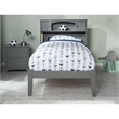 Leo & Lacey Modern Wood Twin Platform Bed with Open Foot Board in Gray