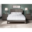 Leo & Lacey Madison Full Solid Wood Foundation Bed in Grey