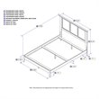 Leo & Lacey Madison Full Solid Wood Foundation Bed in Grey