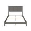 Leo & Lacey Madison Full Solid Wood Foundation Bed in Grey