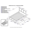 Leo & Lacey Madison Full Platform Bed  and Storage Drawers in Grey