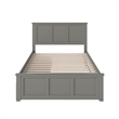 Leo & Lacey Madison Full Platform Bed  and Storage Drawers in Grey