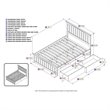Leo & Lacey Full Platform Bed with Footboard and 2 Urban Bed Drawers in Gray