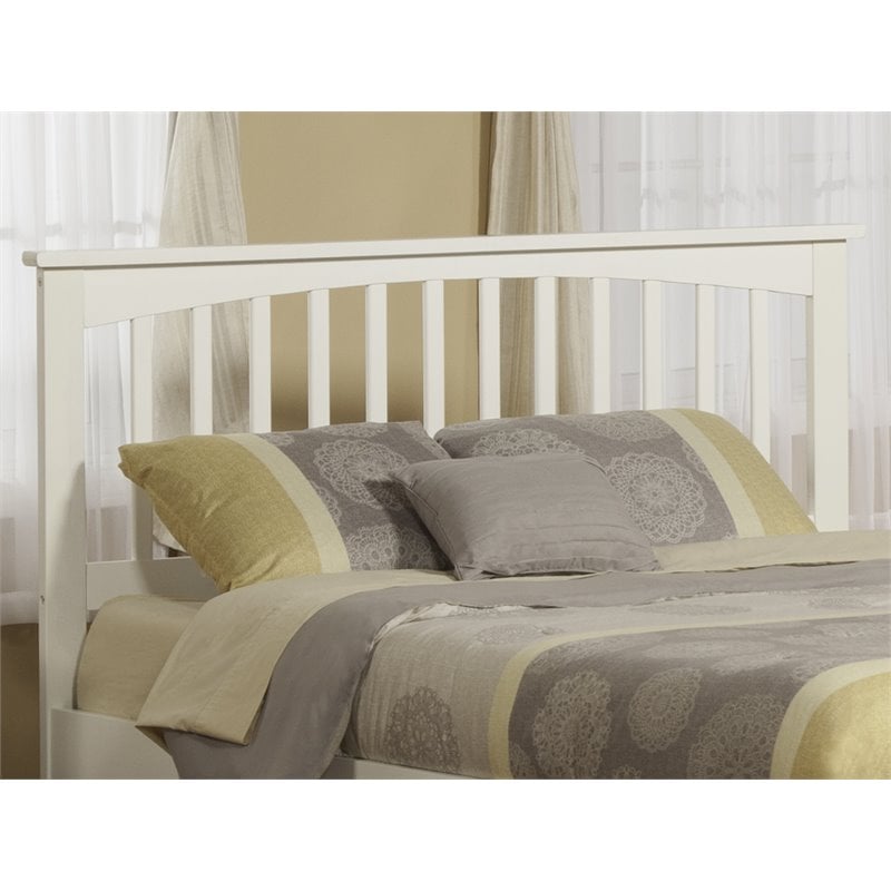 Leo & Lacey Mission King Wood Headboard in White