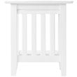 Leo & Lacey Contemporary Solid Wood End Table with Sturdy Leg in White