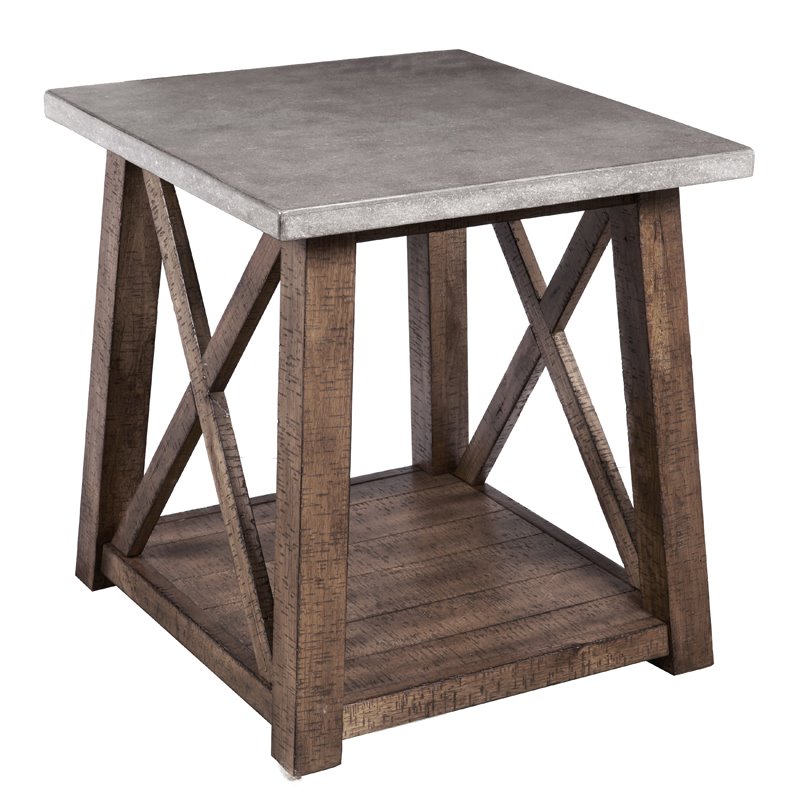 Home Fare Farmhouse Style Distressed End Table DSD153211