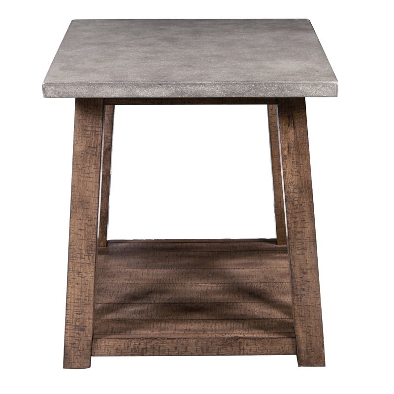 Home Fare Farmhouse Style Distressed End Table DSD153211