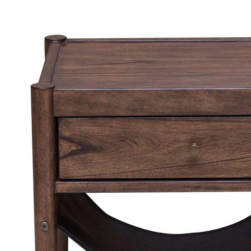 Home Fare Modern Retro Style Distressed Cherry End Table Ds D153 200