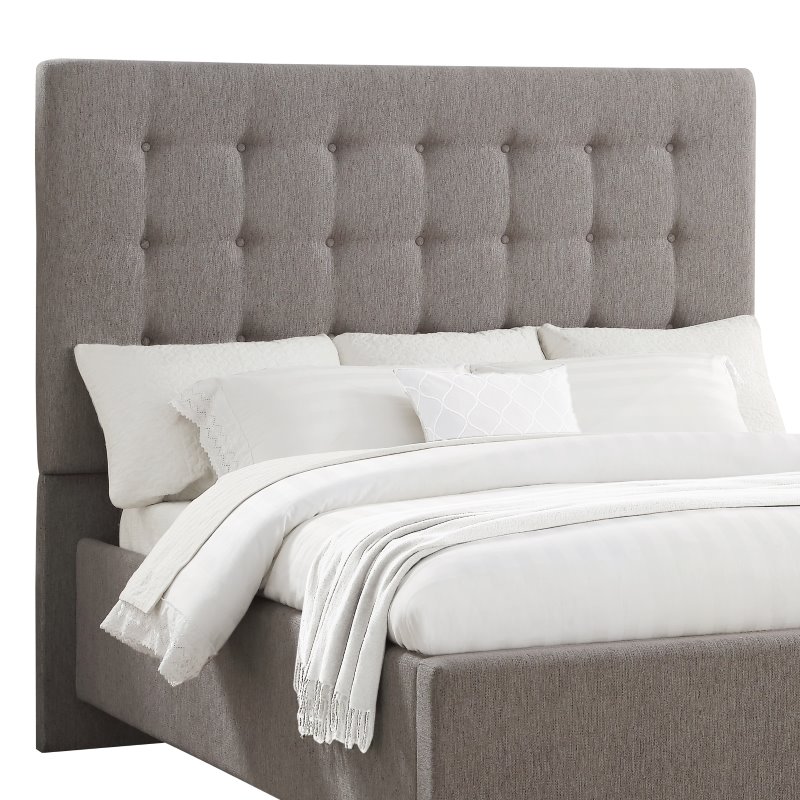 Home Fare Upholstered Button Grey King Headboard - D152-270-543