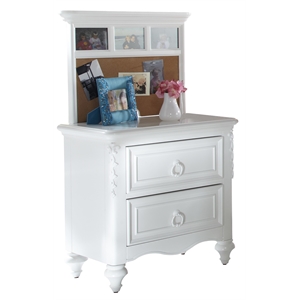 sweetheart youth nightstand with back panel in white