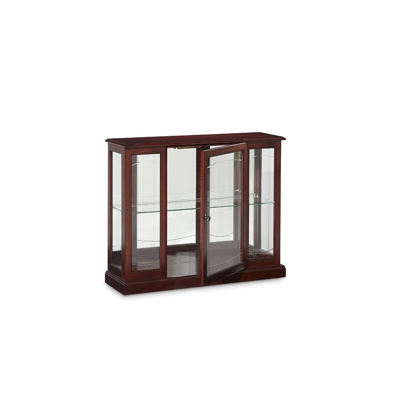 Ridgewood Cherry Mirrored Curio Console in Brown Finish by Pulaski Furniture